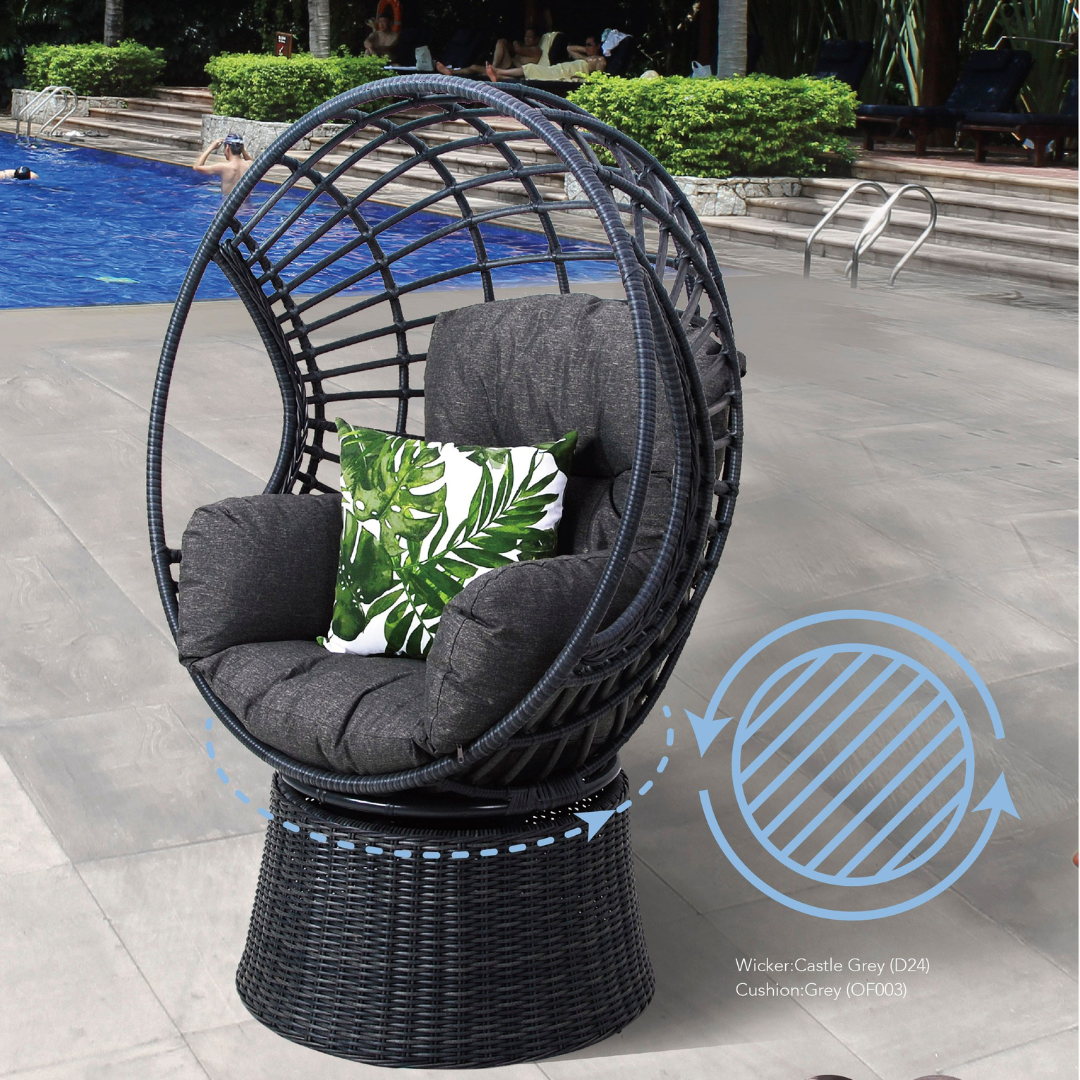 swivel egg chair garden