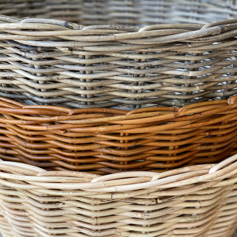 Cane Oval Washing Basket, Classic Design Cobra Cane