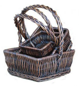 Dark Brown Square Baskets