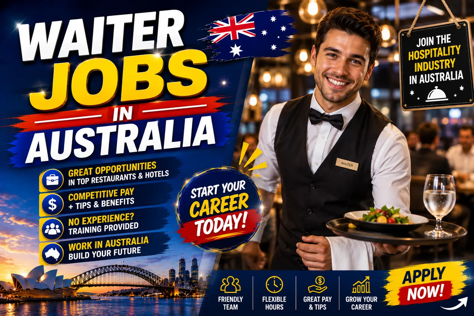 Waiter Jobs in Australia with Visa Sponsorship 2026
