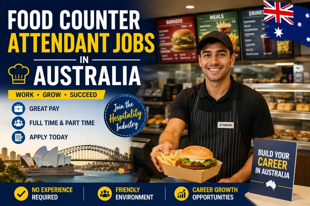 Food Counter Attendant Jobs in Australia with Visa Sponsorship 2026
