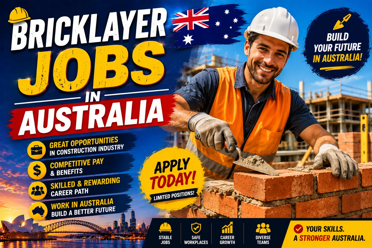 Bricklayer Jobs in Australia with Visa Sponsorship 2026