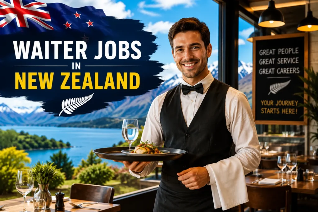 Waiter and Waitress Jobs in New Zealand with Visa Sponsorship 2026