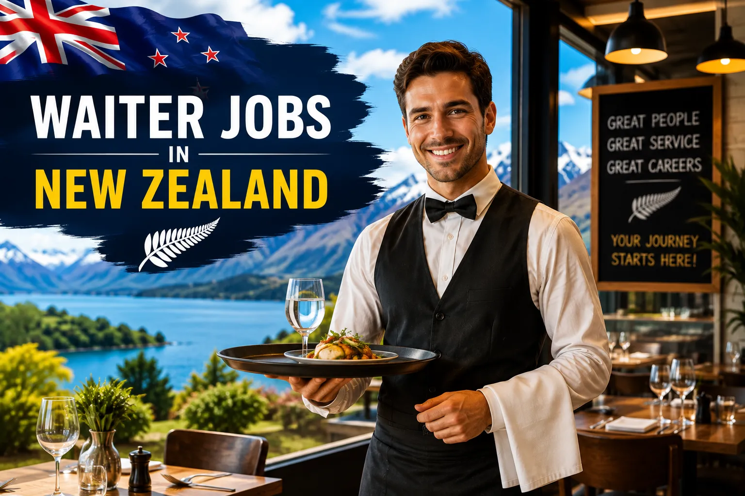 Waiter and Waitress Jobs in New Zealand with Visa Sponsorship 2026