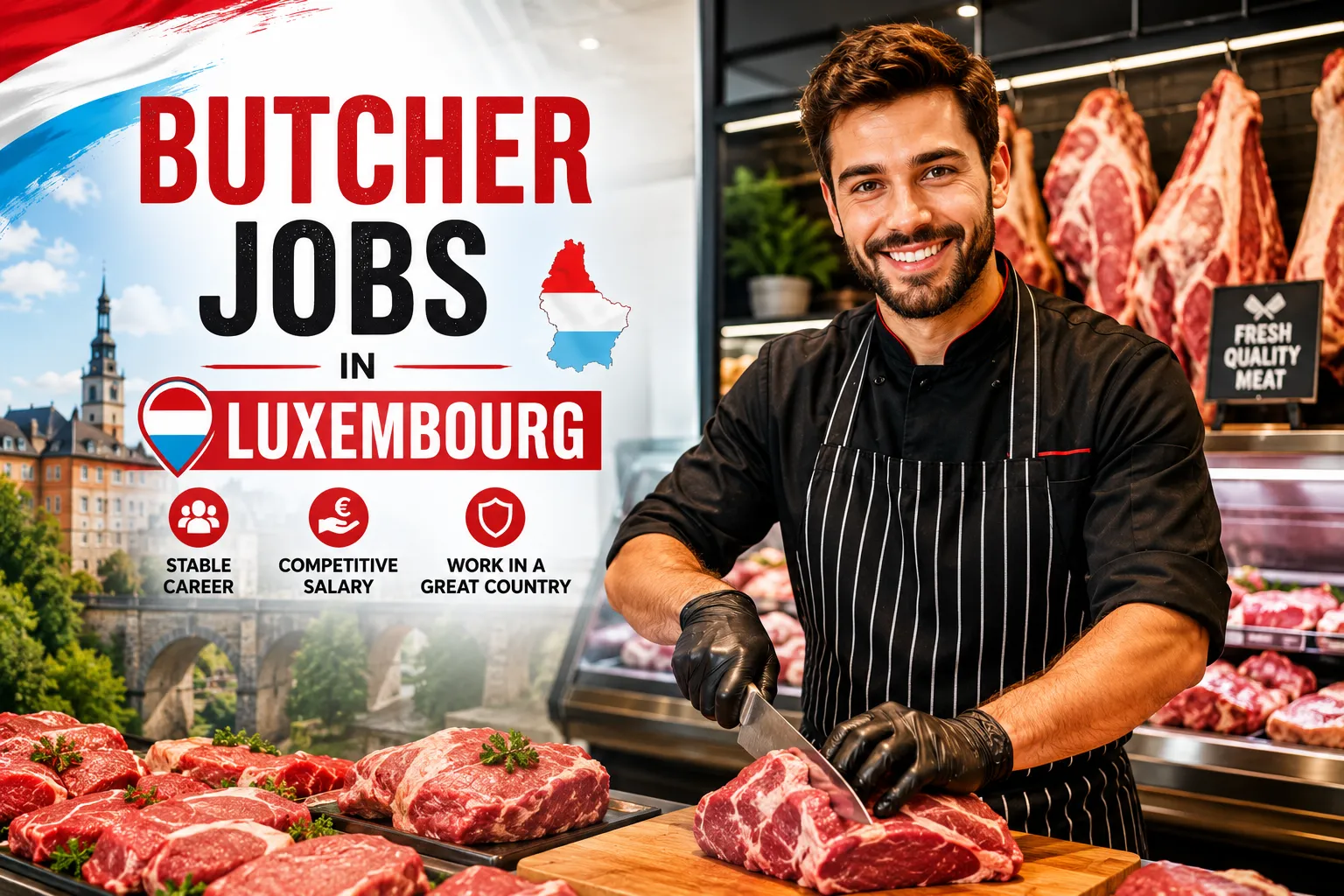Butcher Jobs in Luxembourg with Visa Sponsorship 2026