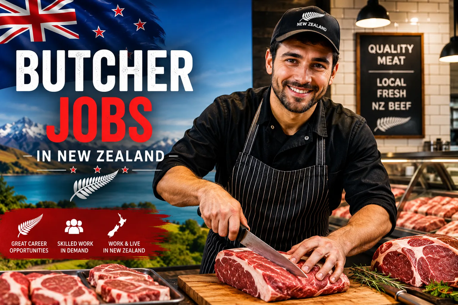 Butcher Jobs in New Zealand with Visa Sponsorship 2026