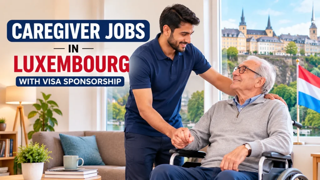 # Caregiver Jobs in Luxembourg with Visa Sponsorship 2026

Luxembourg has a growing need for care services for older people, people with disabilities, and individuals who need support with everyday activities. Caregivers can work in private homes, care facilities, residential settings, and other healthcare-related environments, depending on their qualifications and the requirements of the employer.

**Caregiver Jobs in Luxembourg with Visa Sponsorship 2026** may interest experienced care workers from outside the European Union who are looking for international employment. Positions can include elderly caregivers, home care workers, personal care assistants, healthcare assistants, and support workers.

However, **visa sponsorship is not guaranteed for every caregiver vacancy**. Non-EU nationals generally need the appropriate authorisation to work and reside in Luxembourg. For salaried employment lasting more than three months, Luxembourg's official procedure generally involves obtaining temporary authorisation to stay before entering the country, followed by a residence permit after arrival. Employers recruiting third-country nationals may also have specific obligations with ADEM, Luxembourg's employment agency.

## Job Overview

Caregivers provide practical and personal support to people who may need help because of age, disability, illness, or reduced mobility. The exact duties depend on the employer, care setting, and qualifications of the worker.

**Job Title:** Caregiver / Elderly Caregiver / Home Care Worker / Personal Care Assistant / Healthcare Assistant

**Country:** Luxembourg

**Job Type:** Full-Time / Part-Time / Contract, depending on the employer

**Experience Required:** Previous caregiving or healthcare experience is generally beneficial

**Education Required:** Requirements vary; relevant vocational training or healthcare qualifications may be required for certain positions

**Visa Sponsorship:** May be available for eligible international workers, depending on the employer, position, and immigration requirements

**Work Locations:** Luxembourg City and other locations throughout Luxembourg

**Salary:** Varies according to experience, qualifications, employer, working hours, and responsibilities

Some employers may offer paid leave, professional training, health-related benefits, shift allowances, or other employment benefits.

## Why Caregivers Are Needed in Luxembourg

Care services are important for people who need assistance with daily activities and personal care. Families may also seek professional caregivers to support elderly relatives at home.

Care workers can have an important role in helping people maintain independence and quality of life. Depending on their position, they may assist with personal hygiene, meals, mobility, medication routines, household tasks, and companionship.

Candidates who have experience working with elderly people, people with disabilities, or patients requiring additional support may find relevant opportunities.

## Types of Caregiver Jobs Available

### Elderly Caregiver

Elderly caregivers support older adults with daily routines, mobility, meals, personal care, and companionship.

### Home Care Worker

Home care workers provide support in a client's home. Duties depend on the individual's needs and the agreed care plan.

### Personal Care Assistant

Personal care assistants help individuals with everyday personal activities, mobility, dressing, meals, and other routine tasks.

### Healthcare Assistant

Healthcare assistants may work in care facilities or healthcare environments and support patients and professional care teams. Specific qualifications may be required.

### Live-in Caregiver

Live-in caregivers stay at the client's home and provide support according to an agreed schedule. Working hours, rest periods, accommodation, and responsibilities should be clearly established in the employment contract.

## Job Responsibilities

Caregiver responsibilities vary between employers. Common duties may include:

* Assisting with personal hygiene
* Helping clients dress and undress
* Supporting mobility
* Preparing meals
* Assisting with eating
* Providing companionship
* Helping with household tasks
* Supporting daily routines
* Accompanying clients to appointments
* Monitoring general wellbeing
* Reporting changes in a client's condition
* Following care plans
* Maintaining a safe environment
* Communicating with family members
* Working with healthcare professionals where required

Caregivers should not perform medical procedures outside their training or legal responsibilities.

## Salary and Employee Benefits

Caregiver salaries in Luxembourg can vary according to experience, qualifications, employer, contract type, working hours, and the level of responsibility involved.

Potential benefits may include:

* Regular salary
* Paid annual leave
* Overtime pay where applicable
* Shift allowances
* Professional training
* Health-related benefits
* Pension-related benefits
* Transportation support in selected positions
* Accommodation for selected live-in arrangements
* Career development opportunities

Applicants should confirm the exact salary, working hours, days off, accommodation, duties, and benefits directly with the employer before accepting a position.

## Visa Sponsorship Process

Non-EU applicants should understand that a job offer does not automatically guarantee immigration approval or visa sponsorship.

For salaried employment lasting more than three months, Luxembourg's official guidance states that a third-country national generally needs temporary authorisation to stay before entering Luxembourg. If the person is subject to visa requirements, a Type D visa is then requested. After entering Luxembourg, the worker must complete the required arrival and residence procedures.

The process may generally involve:

### Step 1: Find a Caregiver Job

Search care homes, home-care providers, healthcare organisations, private employers, and reputable recruitment platforms.

### Step 2: Check the Employer

Confirm that the employer is legitimate and ask whether it considers candidates from outside the European Union.

### Step 3: Review the Requirements

Check the vacancy for caregiving experience, qualifications, language skills, driving requirements, shift availability, and other conditions.

### Step 4: Prepare Your CV

Create a caregiver-focused CV highlighting your experience, qualifications, types of clients cared for, and key responsibilities.

### Step 5: Submit Your Application

Apply through the employer's official recruitment channel and provide certificates or references when requested.

### Step 6: Attend an Interview

Employers may ask about personal care, elderly support, emergency situations, communication, safeguarding, and previous caregiving experience.

### Step 7: Receive an Employment Contract

Review the contract carefully. Check salary, duties, working hours, accommodation, holidays, and other conditions.

### Step 8: Complete Immigration Procedures

Before recruiting a third-country national, an employer generally needs to declare the vacancy to ADEM. If no suitable candidate is presented within three weeks, the employer may request a certificate allowing recruitment of a third-country national, subject to the applicable conditions.

### Step 9: Relocate to Luxembourg

After the required authorisation has been approved, the worker can arrange travel and relocation according to the employment agreement.

## Requirements for Caregiver Jobs

Requirements vary by employer, but applicants may generally need:

* Previous caregiving experience
* Patient and caring attitude
* Good communication skills
* Basic knowledge of personal care
* Understanding of elderly care
* Ability to assist with mobility
* Reliability
* Emotional maturity
* Good hygiene awareness
* First-aid knowledge
* Ability to work independently
* Teamwork skills
* Valid passport
* Genuine employment offer
* Appropriate work authorisation

For regulated healthcare roles, applicants may need specific recognised qualifications and professional authorisation. A general caregiver vacancy should not be confused with a regulated nursing position.

## Skills That Can Improve Your Chances

Caregivers can strengthen their applications by highlighting experience with:

* Elderly care
* Dementia care
* Disability support
* Personal hygiene
* Mobility assistance
* Meal preparation
* First aid
* Medication support within permitted duties
* Companionship
* Home care
* Patient safety
* Basic record keeping
* Emergency response
* Communication with families

Knowledge of French, German, Luxembourgish, or English can be useful depending on the employer and care environment.

## Working Conditions

Caregivers can work in private homes, residential care facilities, or other care environments. The job may require standing, walking, assisting clients with mobility, and completing physically demanding tasks.

Working hours depend on the position. Some jobs may include mornings, evenings, weekends, holidays, or shifts. Live-in positions can have different arrangements, so working time and rest periods should be clearly agreed before employment begins.

Caregiving can also be emotionally demanding. Workers need patience, compassion, professionalism, and the ability to remain calm when supporting vulnerable people.

## Advantages of Working as a Caregiver in Luxembourg

Working in Luxembourg can provide valuable international experience and opportunities to develop professional care skills.

Potential advantages include:

* International work experience
* Multicultural working environments
* Professional development
* Opportunities to improve language skills
* Experience with European care standards
* Potential career progression
* Training opportunities
* Long-term employment possibilities

Experienced caregivers may progress into senior care roles, care coordination, support work, or further healthcare training, depending on their qualifications.

## How to Apply

If you are interested in **Caregiver Jobs in Luxembourg with Visa Sponsorship 2026**, follow these steps:

* Prepare an updated caregiver CV.
* Highlight your practical care experience.
* List relevant qualifications and certificates.
* Mention the types of clients you have supported.
* Include first-aid training where applicable.
* Add references from previous employers.
* Search reputable Luxembourg care providers and recruitment platforms.
* Check whether the employer considers non-EU candidates.
* Confirm sponsorship and relocation arrangements.
* Apply through the official recruitment channel.
* Prepare for interviews or practical assessments.
* Review the employment contract carefully.
* Complete the required immigration procedures.

Applicants should be cautious about recruitment scams. Avoid anyone promising a guaranteed caregiver job or visa in exchange for large upfront payments. Verify the employer, contract, salary, duties, accommodation, sponsorship arrangements, and immigration requirements before paying money or sharing sensitive documents.

## Final Thoughts

**Caregiver Jobs in Luxembourg with Visa Sponsorship 2026** may provide opportunities for experienced care workers who are compassionate, reliable, patient, and comfortable supporting people with daily activities.

Candidates with elderly-care experience, disability-support skills, first-aid training, and strong communication abilities may be able to target a wider range of positions. Multilingual skills can also be useful in Luxembourg's international environment.

For non-EU applicants, visa sponsorship should always be confirmed directly with the employer. It is not automatically included with every caregiver vacancy. Luxembourg's official guidance requires third-country salaried workers to complete the relevant authorisation and residence procedures, while employers may have recruitment obligations involving ADEM.

Before accepting an offer or making travel arrangements, verify the employer, employment contract, salary, working hours, accommodation, sponsorship arrangements, and current immigration requirements through official Luxembourg sources.
