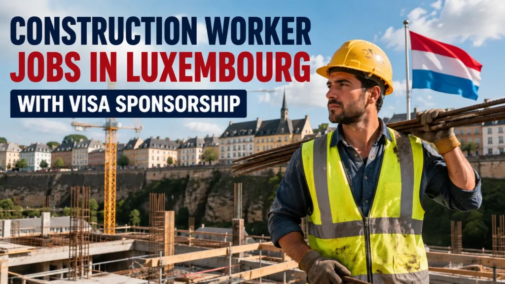 Construction Worker Jobs in Luxembourg with Visa Sponsorship