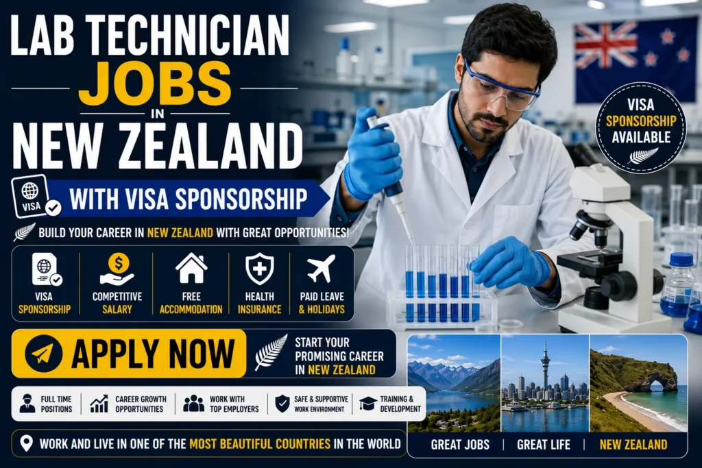 Lab Technician Jobs in New Zealand with Visa Sponsorship 2026