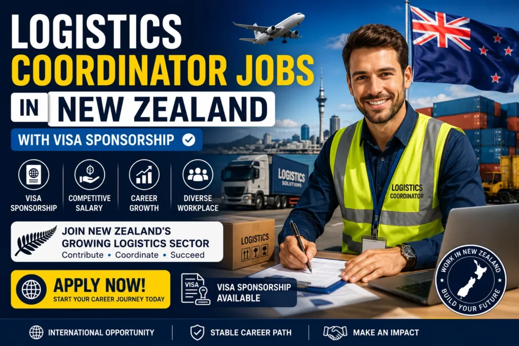Logistics Coordinator Jobs in New Zealand with Visa Sponsorship 2026