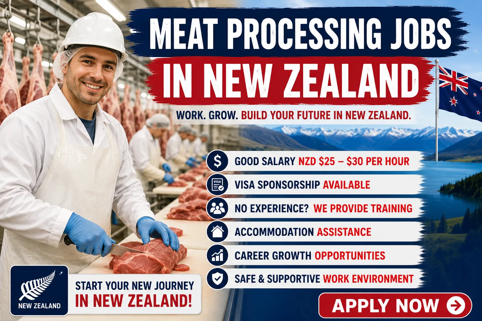 Meat Processing Jobs in New Zealand with Visa Sponsorship 2026